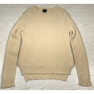 Six Ames 100% Racoon Fur Sweater Women Small Beige Crewneck Designer Luxury Soft